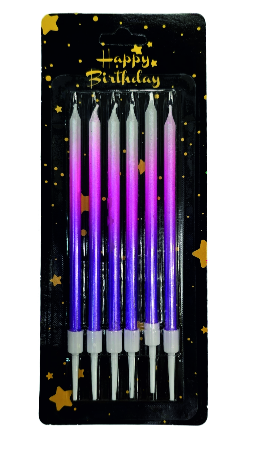 Свеча для торта 6шт, 11см, ( микс 8 )