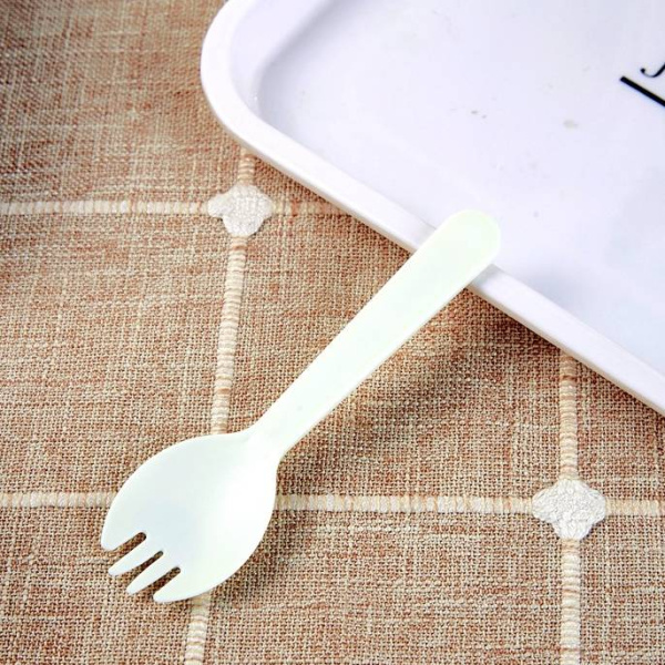 Ложка пластиковая 10 шт цвет: белый