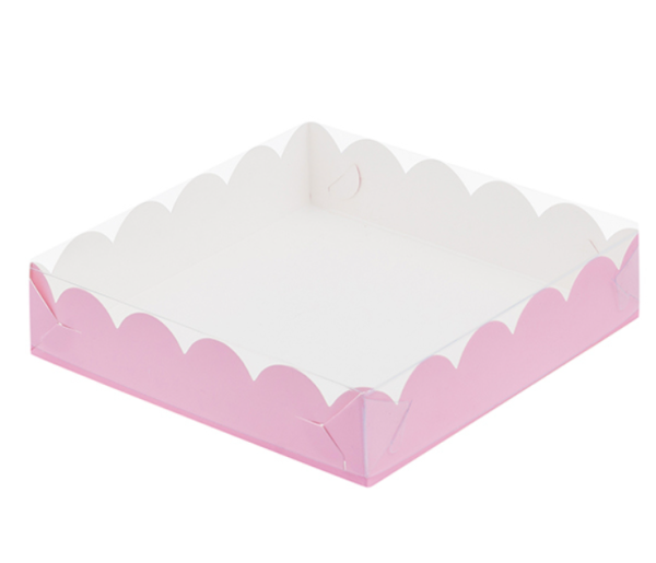 Коробка 150х150х30мм для печенья и пряника, Розовая