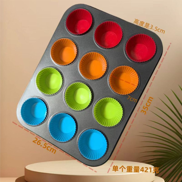 Форма металлическая для маффин на 12 шт