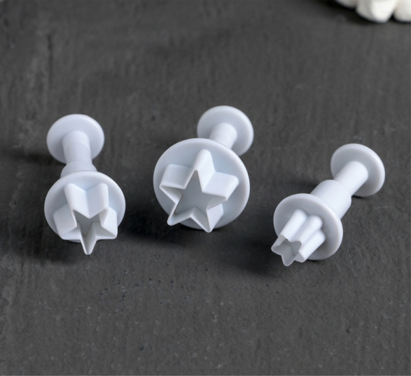 Набор плунжеров кондитерских «Звёздочка», 3 шт: d=1,1 см, d=8 мм, d=5 мм