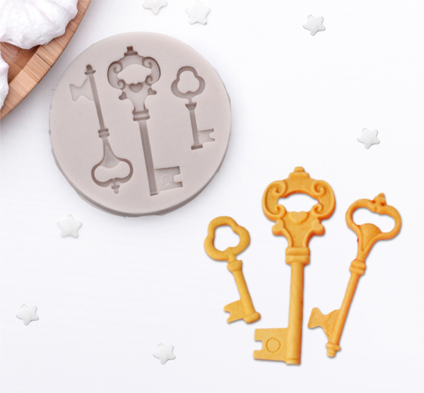 Молд силиконовый «Три ключа», 6,5×1 см, цвет МИКС