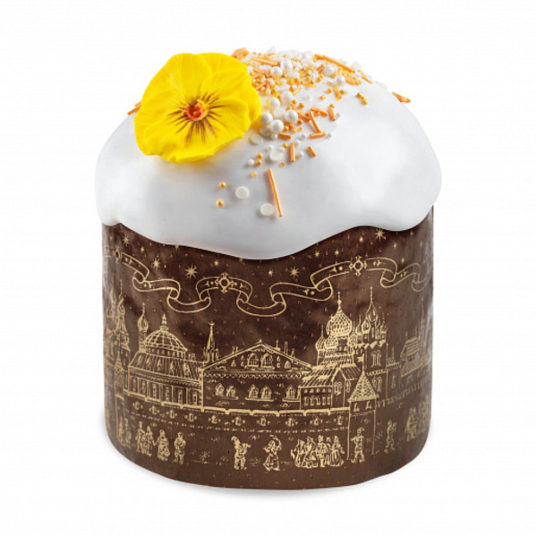 Форма бумажная 1шт (d134xh100мм) "Храм золотой"