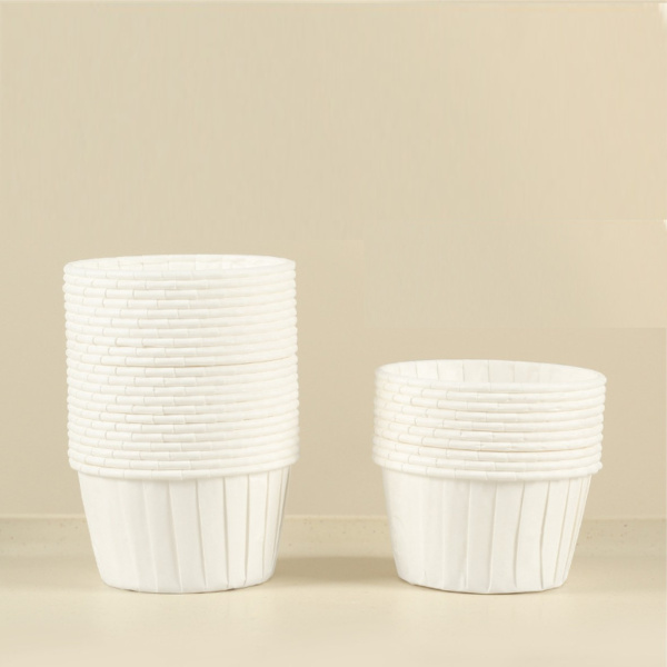 Форма бумажная МАФФИН 50*40мм Белый 50шт, без ламинации