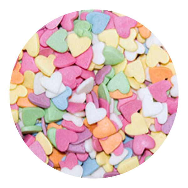 Посыпки Сердечки разноцветные 50гр