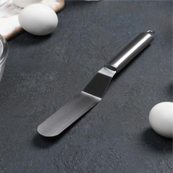 Лопатка 10см изогнутая с металлической ручкой