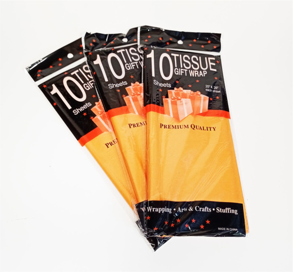 Бумага тишью Тёмно бежевый  55х66 см 10шт