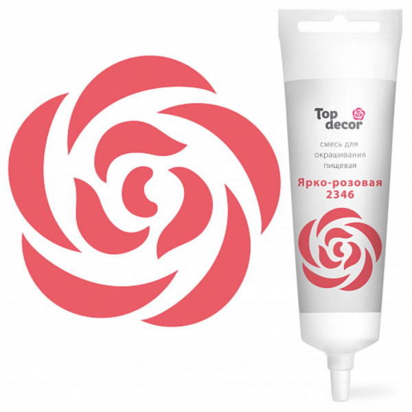 Жидкий краситель Топ продукт цвет Ярко розовая, 100 гр.