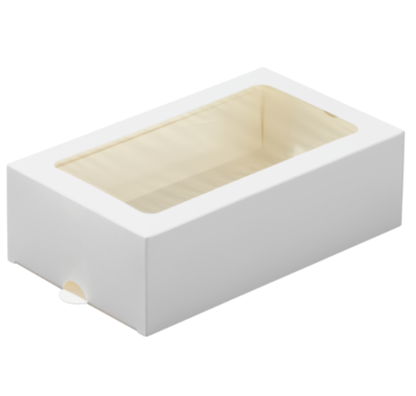 Упаковка для макаронс на 12шт белый 55х105х180мм