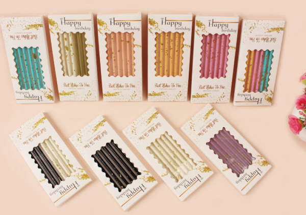 Свеча для торта, 12см, 6шт, цвет бирюзовый