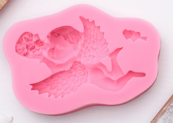 Молд силиконовый «Ангел с букетом», 9,3×6×1,9 см