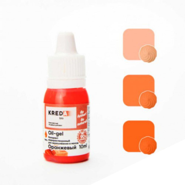Оранжевый Краситель Oil-gel 03, жирорастворимый Kreda