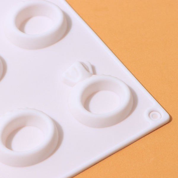 Форма для льда и кондитерских украшений «Колечки», 27,9×6,1 см