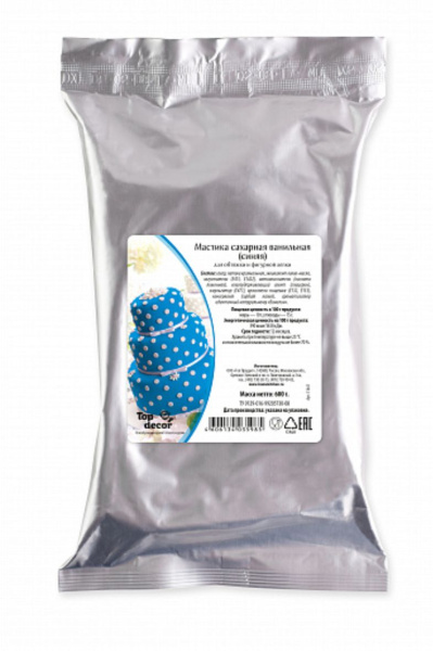 Мастика сахарная Топ Декор, цвет синий, 0,6 кг