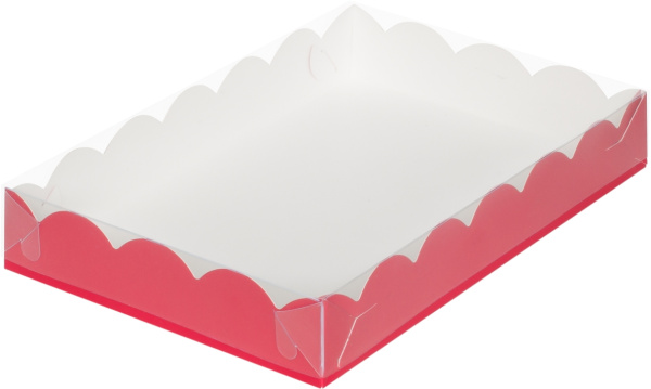 Коробка 200х120х30мм для печенья и пряника, Красная матовая