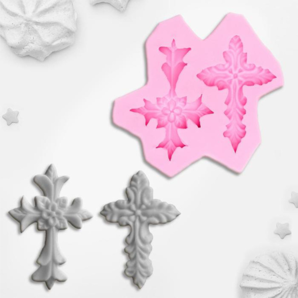 Молд силиконовый «Крестики», 7×7 см, цвет МИКС