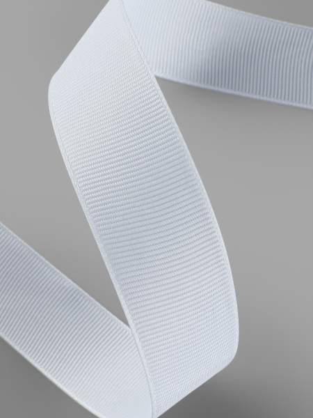 Лента репсовая, 25 мм, 23 ± 1 м, цвет белый №01