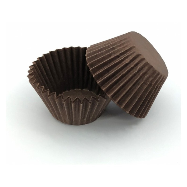Капсула для кондитерских изделий  круглая «Тарталетка» (коричн.)  30*25 мм, пергаментная,  (количество в стопке 20шт +/- 3шт)