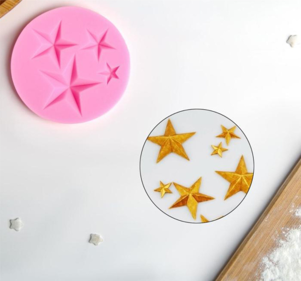 Молд силиконовый «Звезда», 8×8 см, цвет МИКС