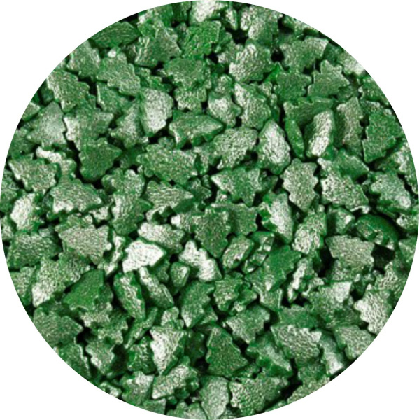 Посыпки "Ёлки зелёные перламутровые" 50гр