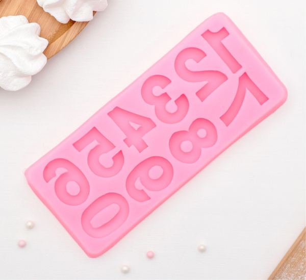 Молд силиконовый «Цифры», 17,5×7,6 см, цвет МИКС