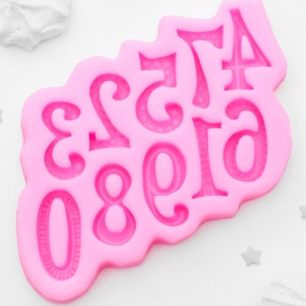 Силиконовый молд цифры 4 см