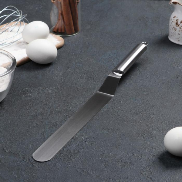 Лопатка 25см изогнутая с металлической ручкой