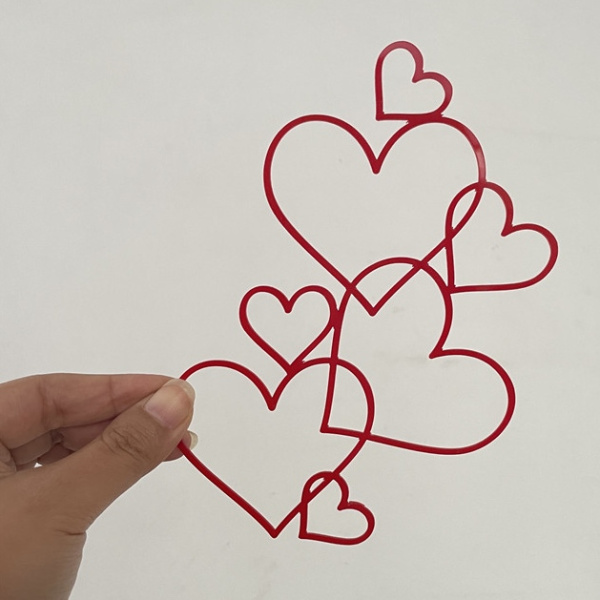 Топпер Сердце красный