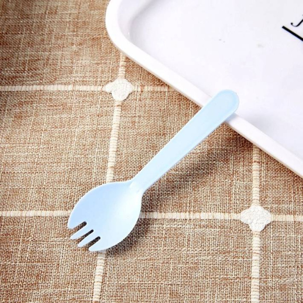 Ложка пластиковая 10 шт цвет: голубой Ложка пластиковая 10 шт цвет: голубой