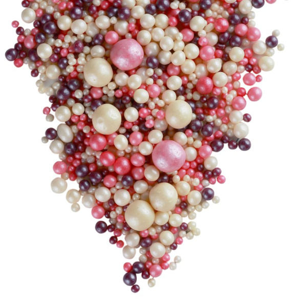 Драже зерновое 50 гр розовый/серебро/сиреневый микс #112