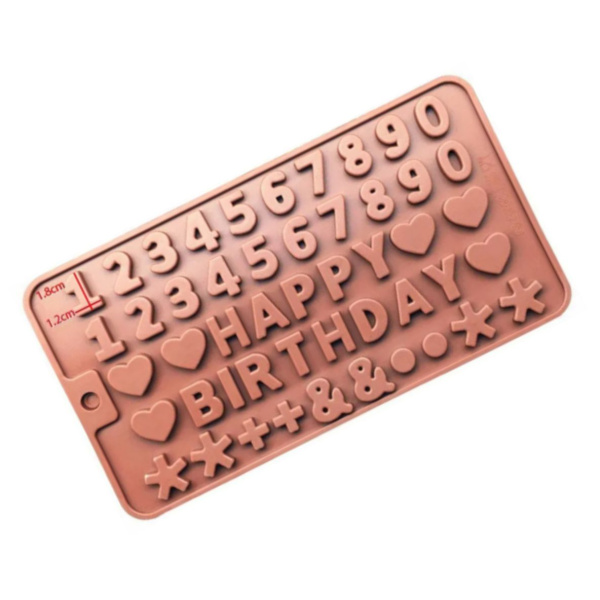 Силиконовая форма для шоколада "Happy Birthday"