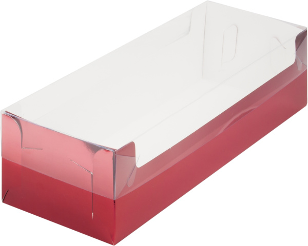 Коробка  300х110х80см красная матовая под рулет с окном