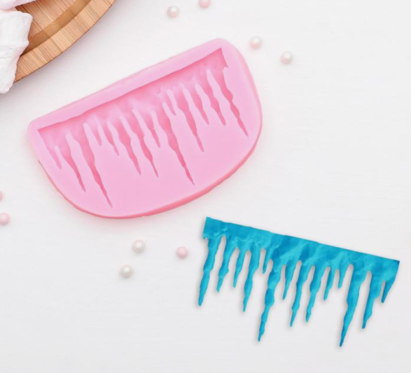 Молд «Зимний узор», 10,3×6,4 см, цвет розовый