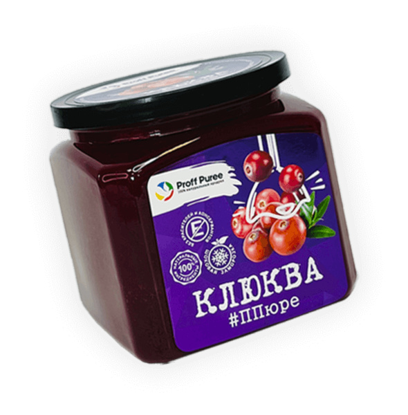 Пюре Клюква "Proff Puree" 0,5 кг.