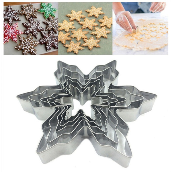 Набор металлических вырубок "Снежинки", 5 шт