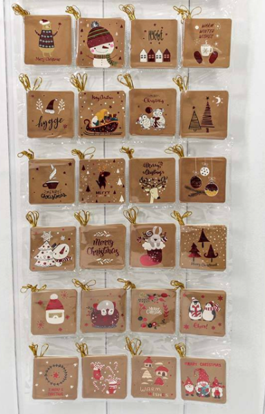 ОТКРЫТКИ НАБОР "НОВЫЙ ГОД" 7*7см 1ШТ В АССОРТИМЕНТЕ