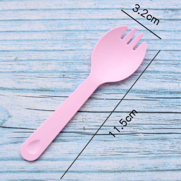 Ложка пластиковая 10 шт цвет: розовый Ложка пластиковая 10 шт цвет: розовый