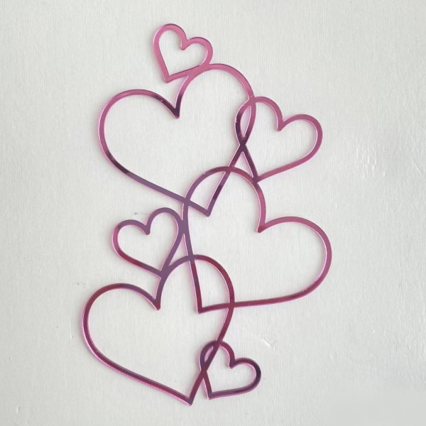 Топпер Сердце розовый