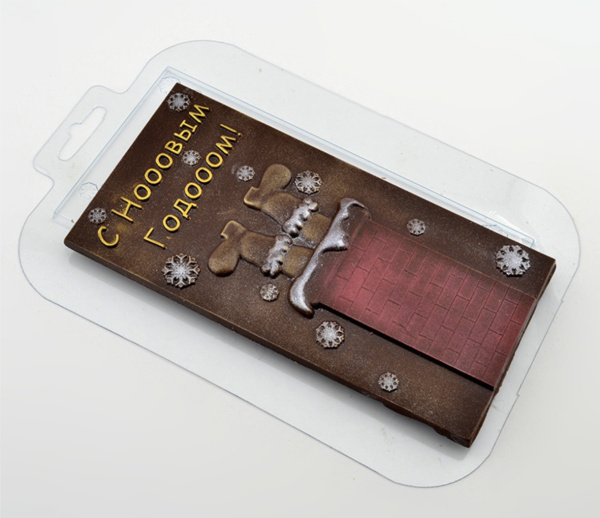 Форма для шоколада "Санта в трубе"