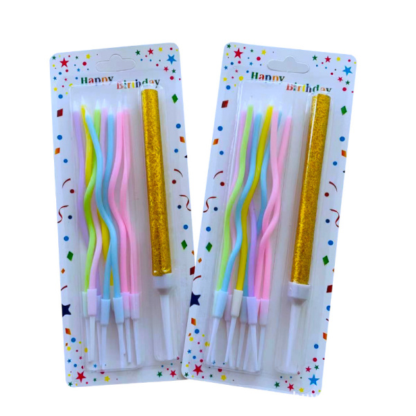 Свечи для торта Волна 6шт + ФОНТАН 1шт