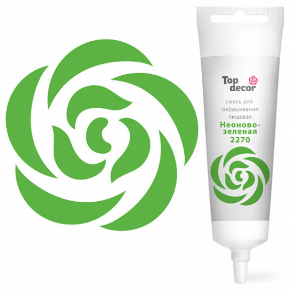 Жидкий краситель Топ продукт цвет Неоново-зелен, 100 гр.
