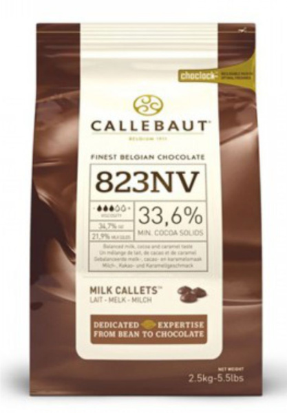 Бельгийский молочный шоколад  33.6% Barry Callebaut 2,5 кг 823-RT-U71