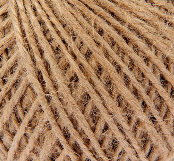 Шпагат джутовый, скрученный d=1,5 мм, 60метр «Шнурком», цвет натуральный