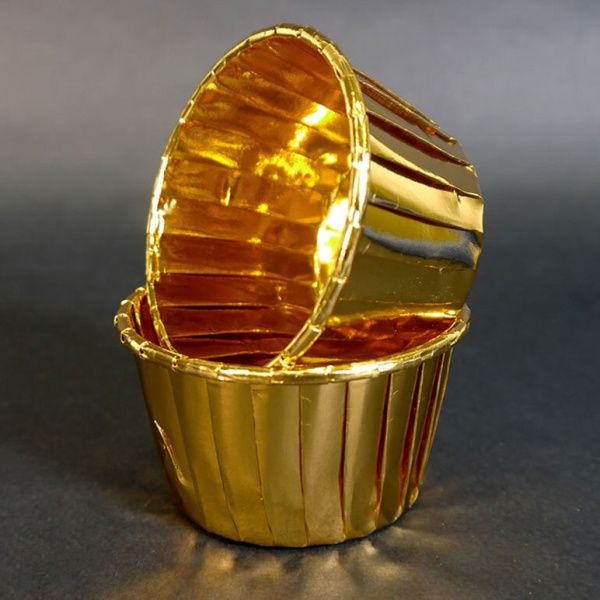 Форма бумажная МАФФИН 50х40 100 шт Золото