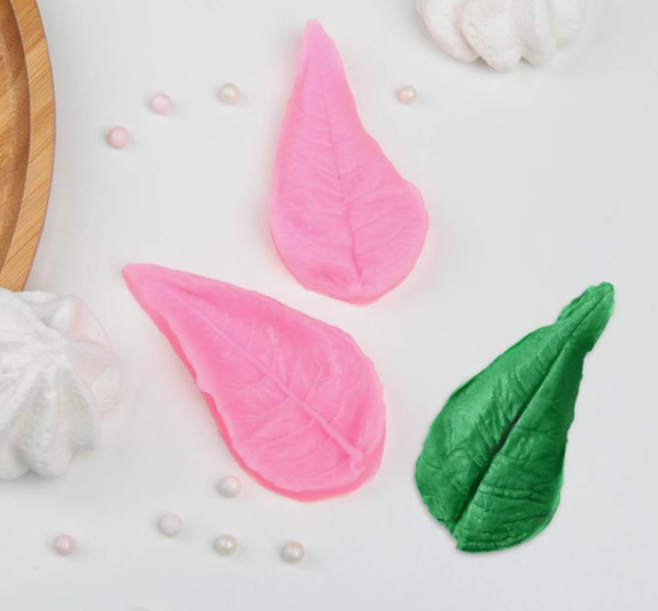 Молд «Лист длинный», 8×4 см, цвет МИКС