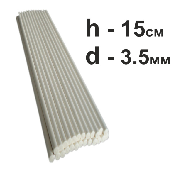 Палочки бумажные h15см d3,5мм, 50шт для кейк-попсов