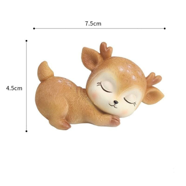 Силиконовый молд 3D «Спящий олененок хвостик  кверху»