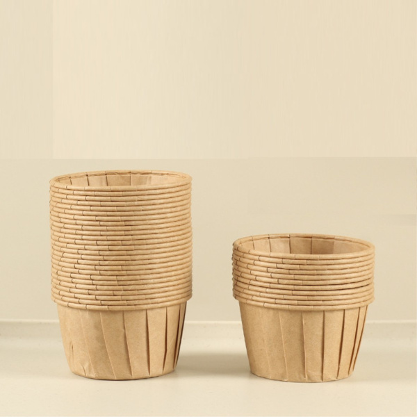 Форма бумажная МАФФИН 50*40мм Крафтовый 50шт, без ламинации