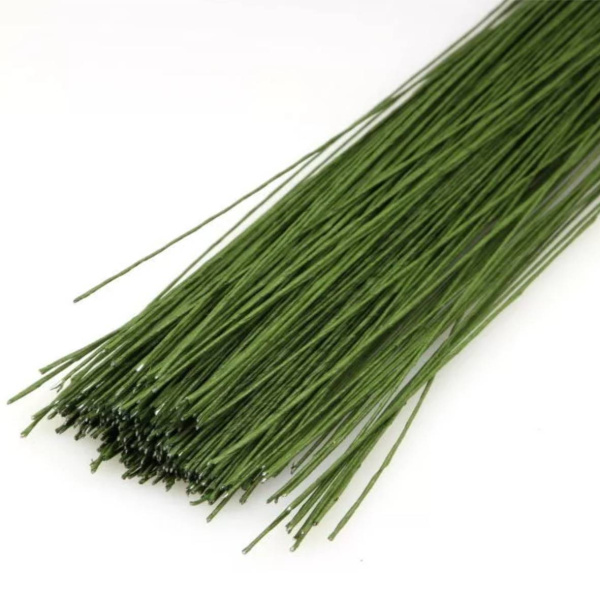 Проволока 0,25 мм 30 см 10 шт флористическая зеленая AWG 30