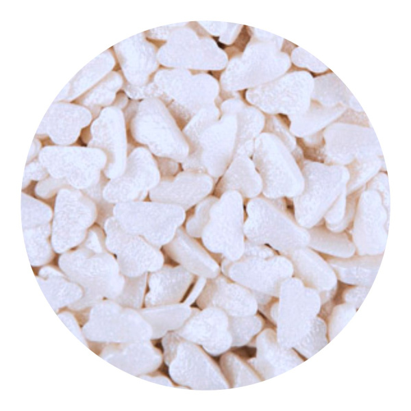 Посыпки облака белые перламутровые 50гр